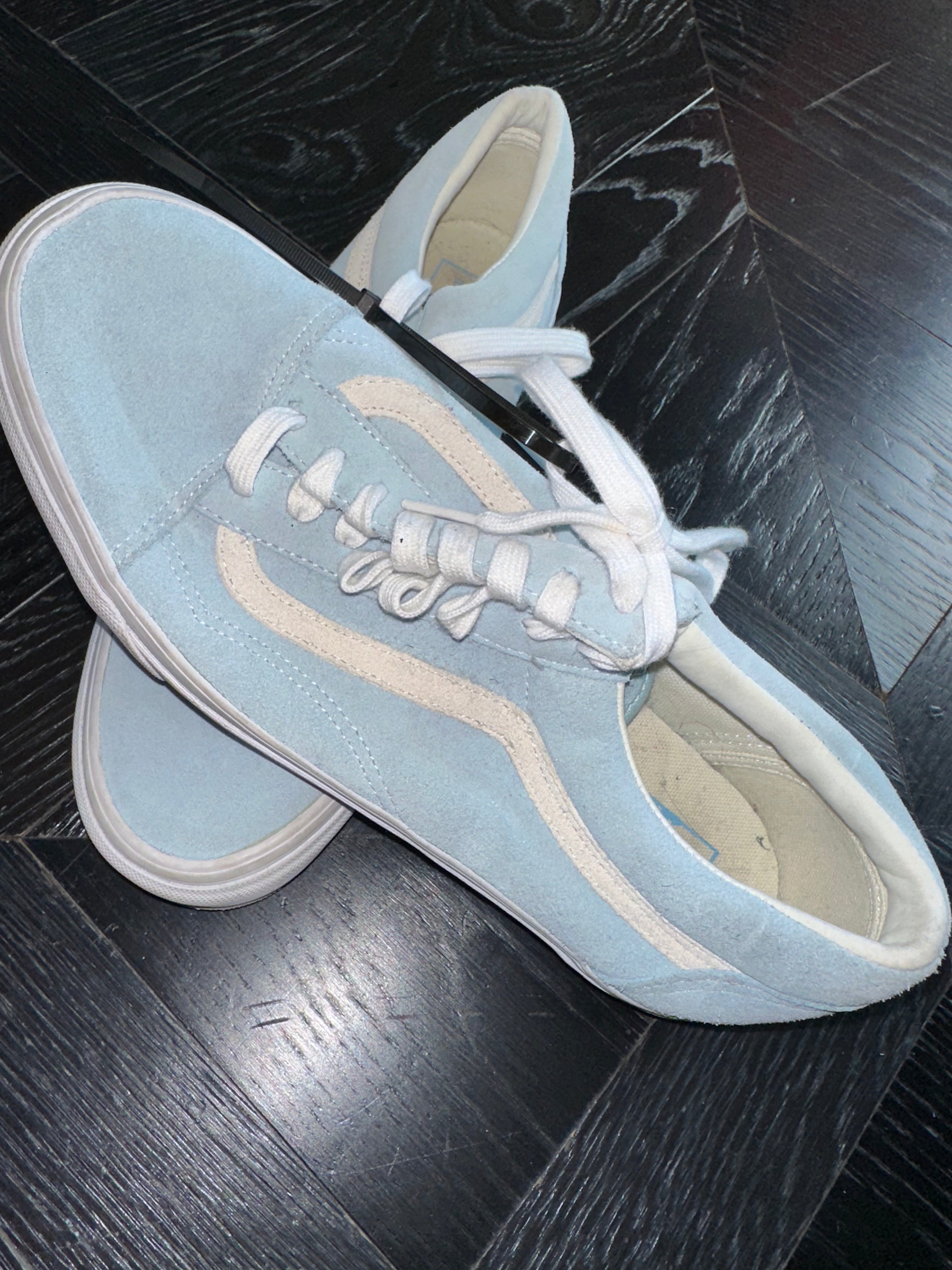 Chris Brown Baby Blue Vans