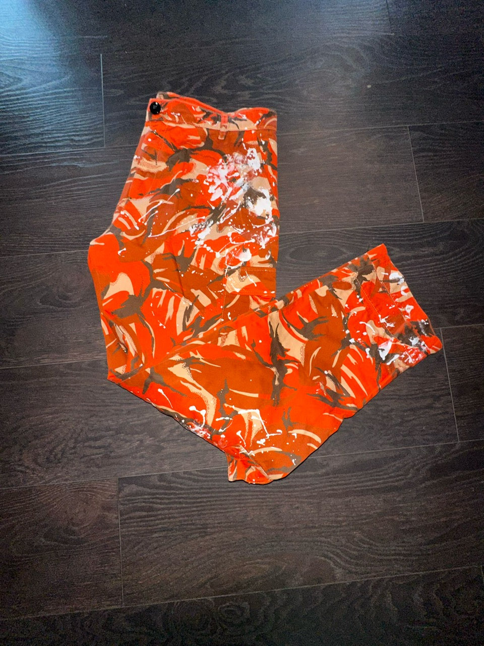 Orange Camo Pants (Worn & Painted)