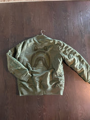 Chris Brown Green Reversable Bape Jacket