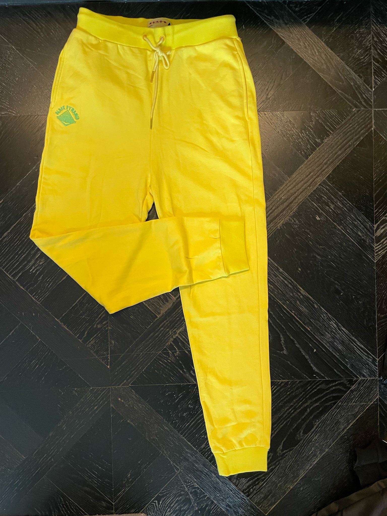 Chris Brown Black Pyramid Yellow Pants