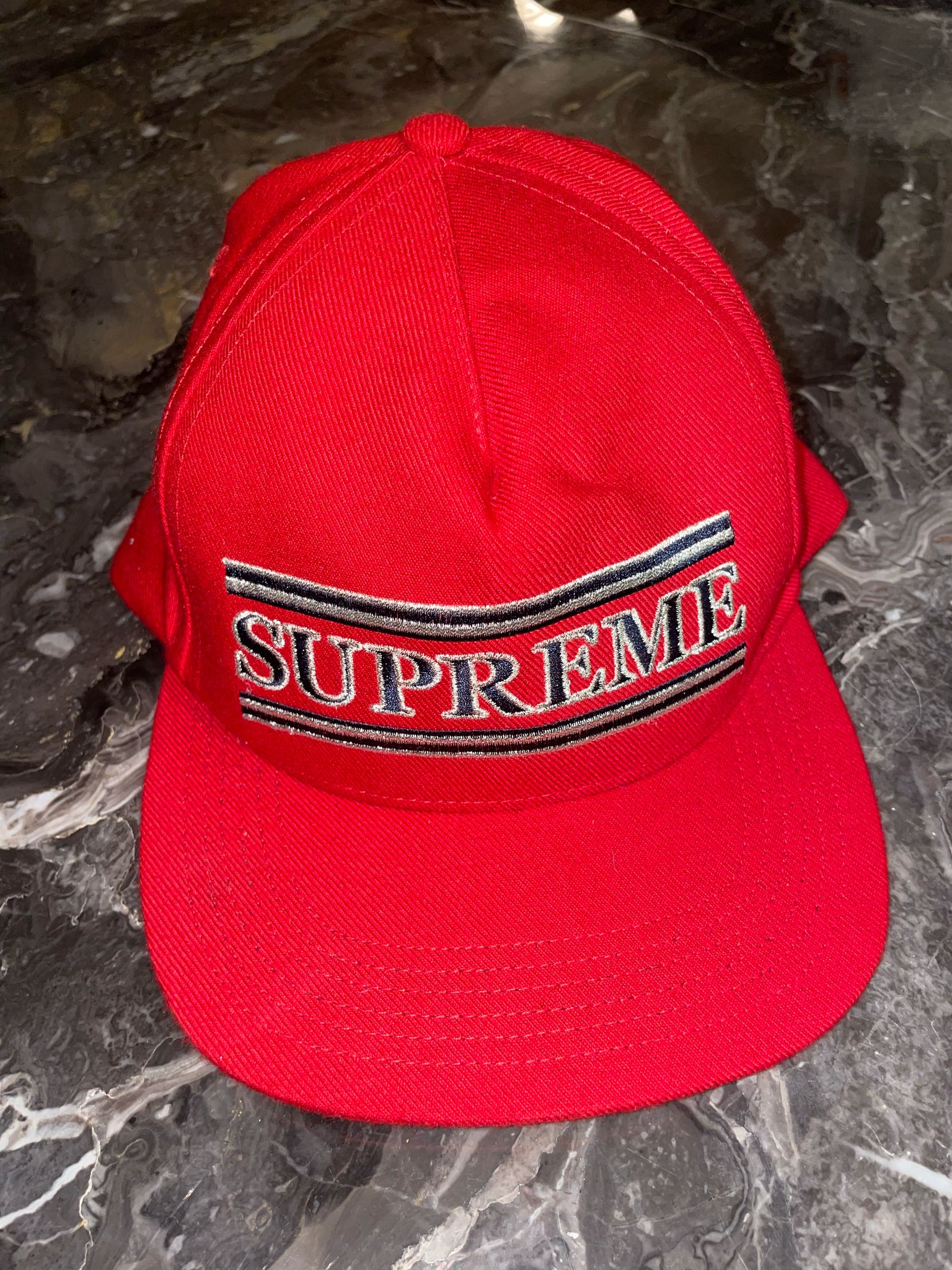 Chris Brown Red Supreme Hat