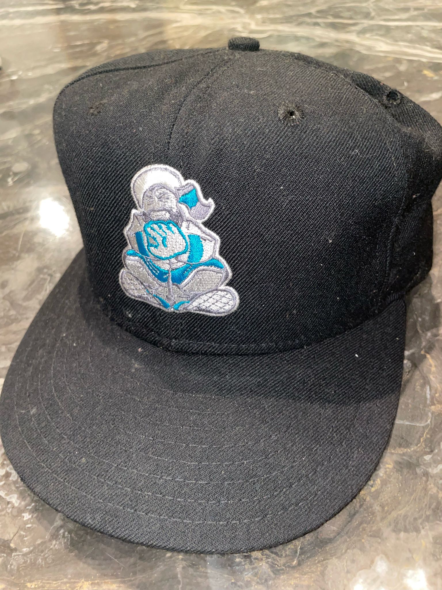 Chris Brown Edmonton Trappers Blue Hat