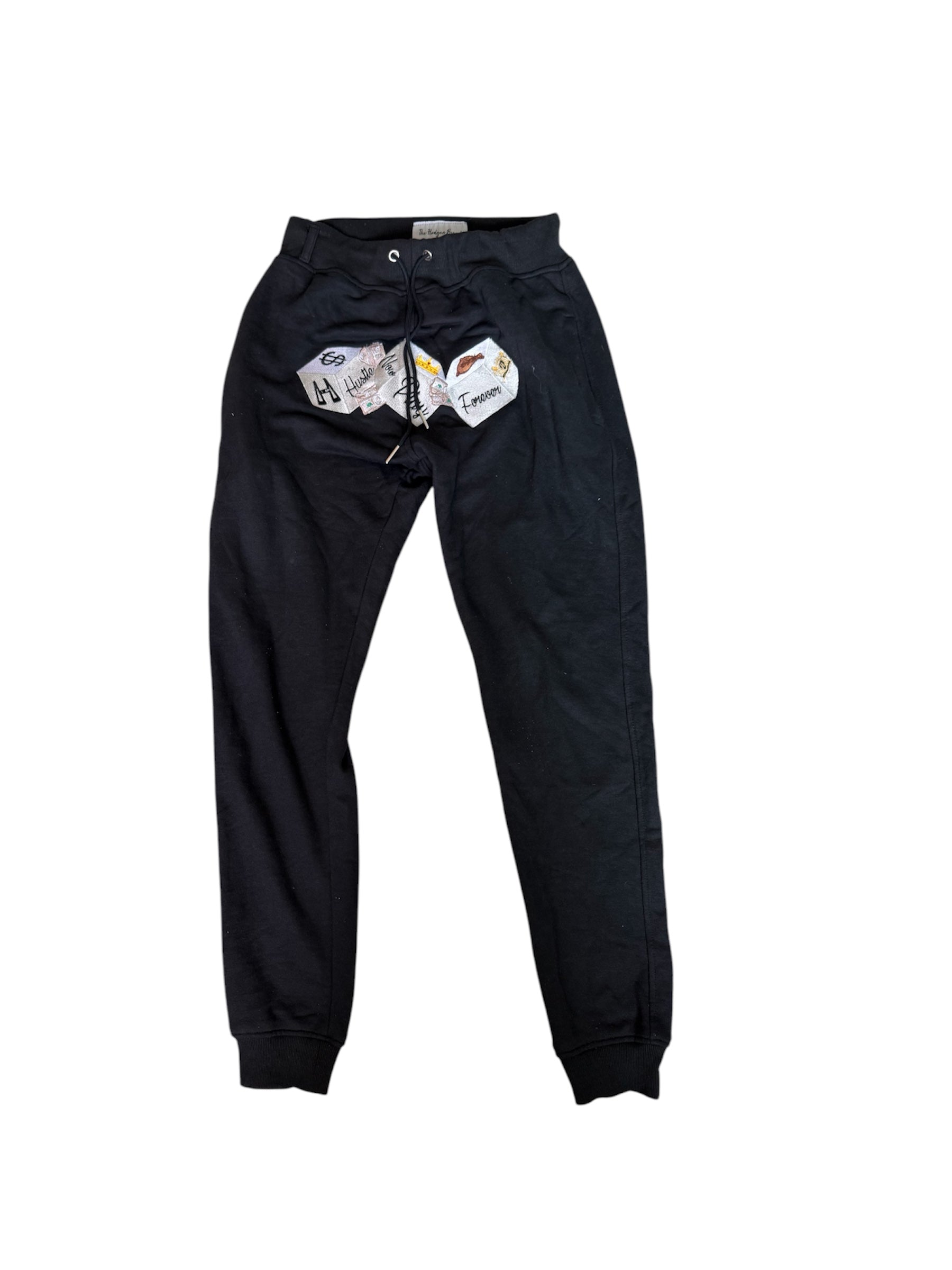 Chris Brown Black Dice Sweatpants