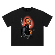 SUIT & TIE AIRBRUSH BLACK S/S T-SHIRT