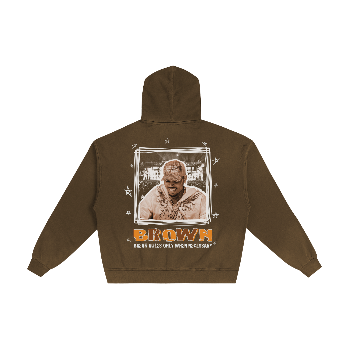 BROWN PREGAME SCRIBBLE Zip Hoodie
