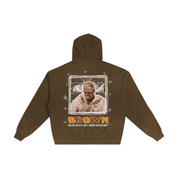 BROWN PREGAME SCRIBBLE Zip Hoodie