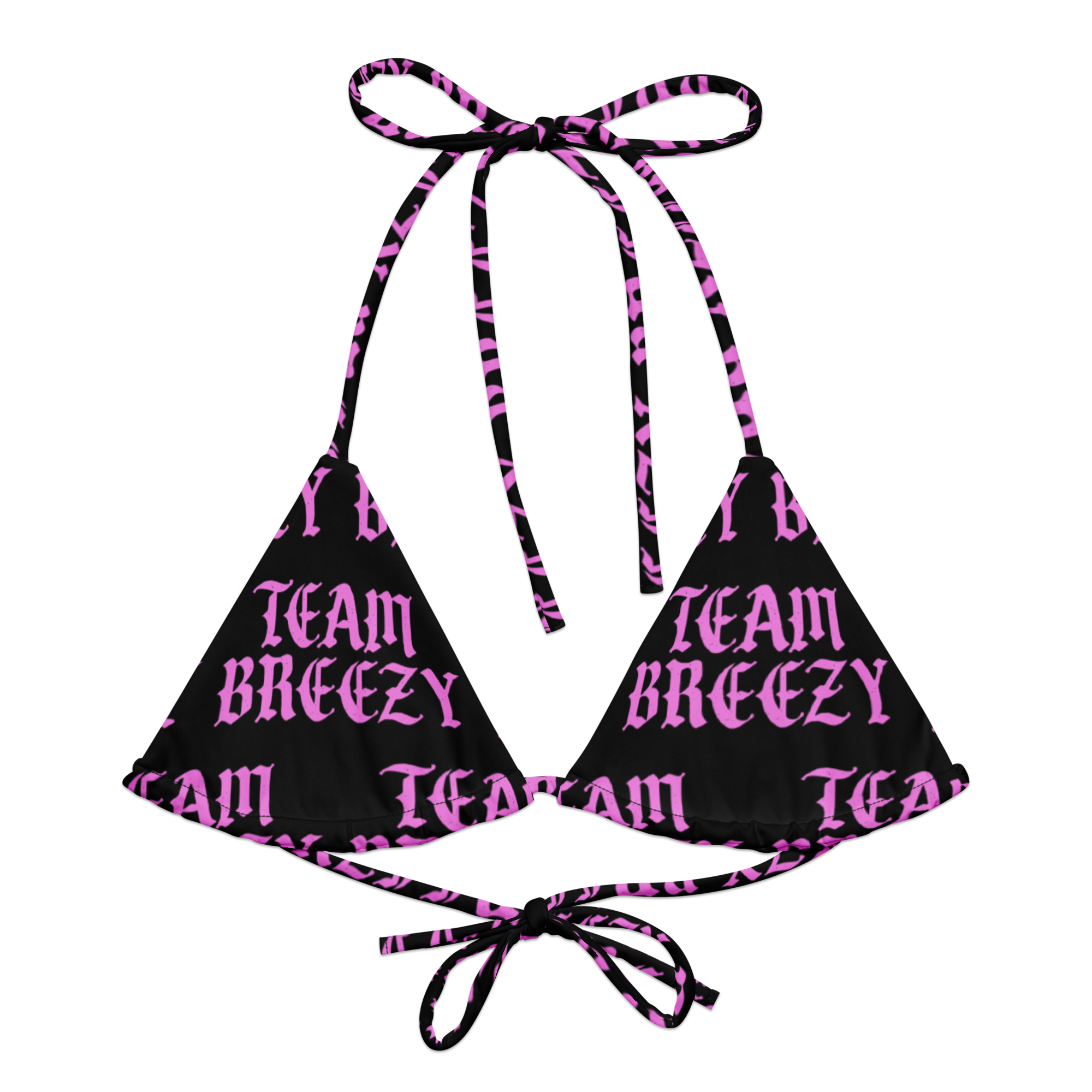 TEAM BREEZY All-Over Bikini Top
