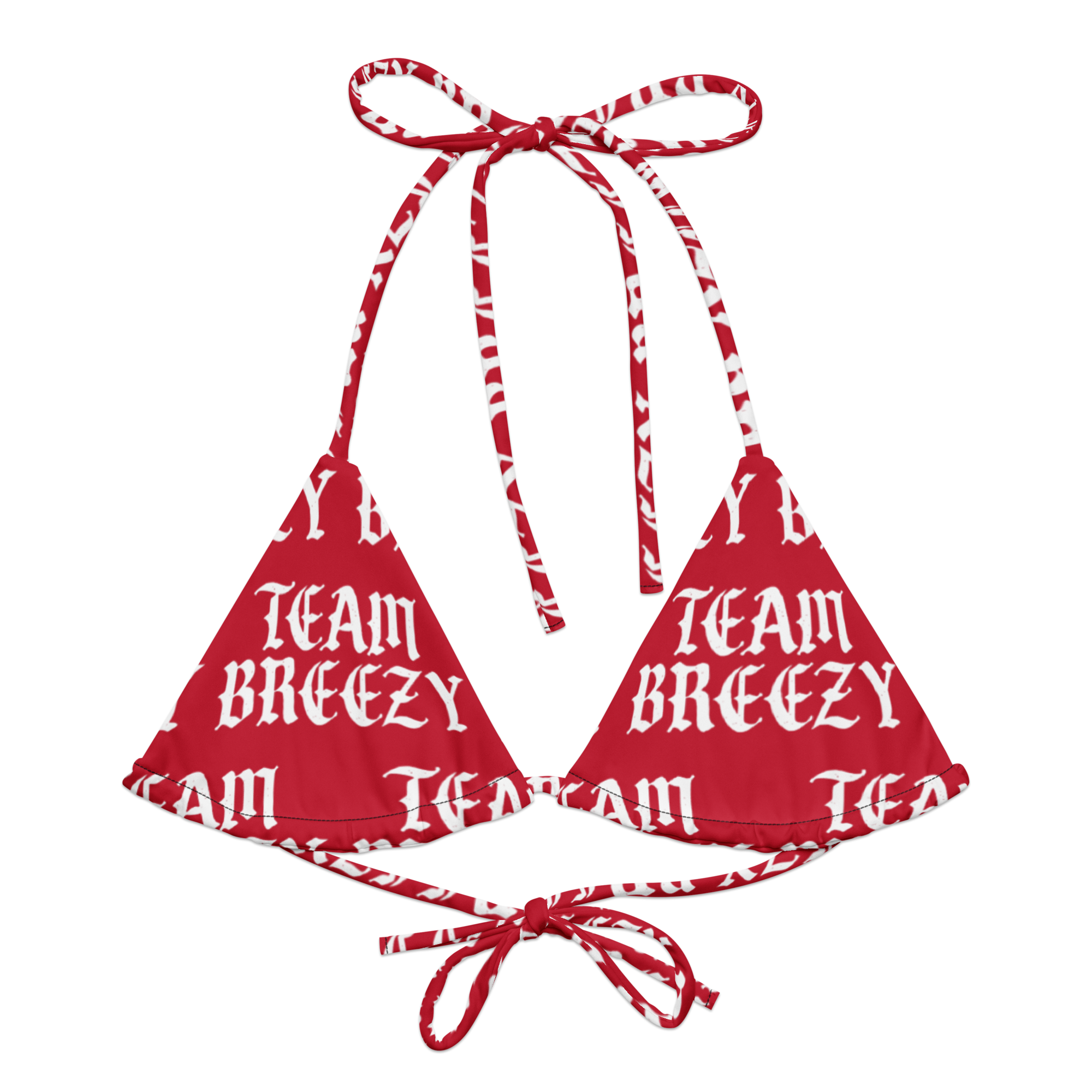 TEAM BREEZY All-Over Bikini Top
