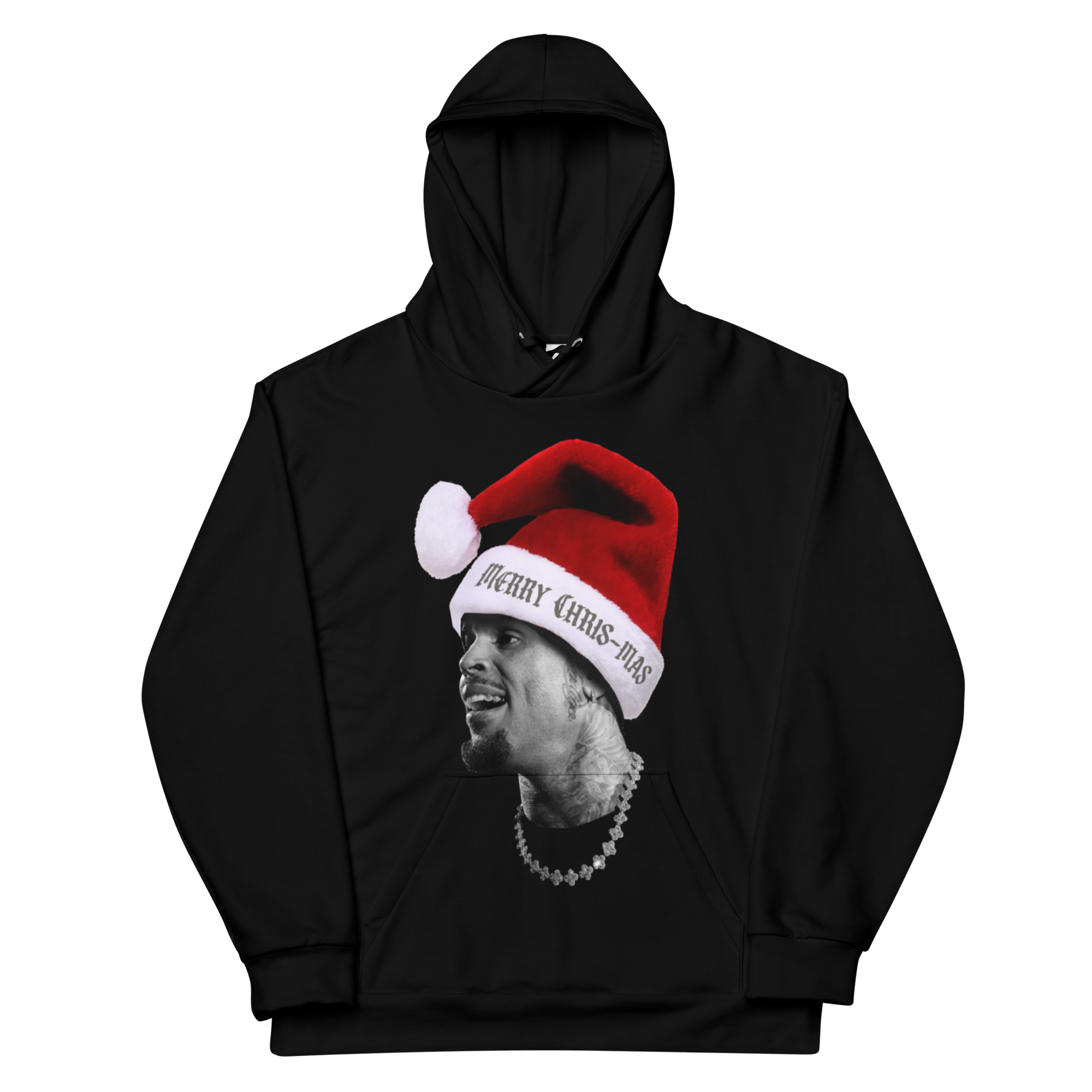 MERRY CHRIS-MAS BIG HEAD HOODIE