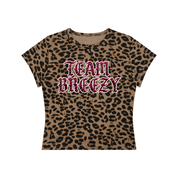 TEAM BREEZY Women’s Leopard Print Crop T-Shirt