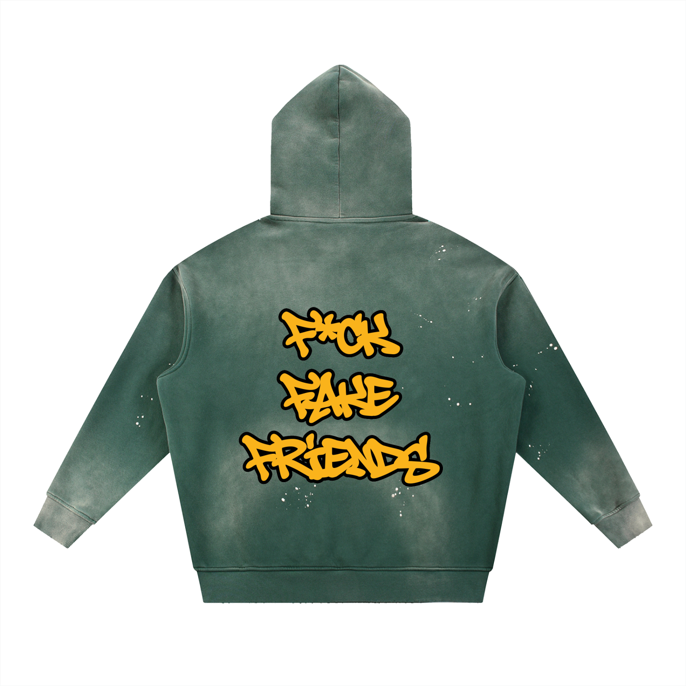 F*CK FAKE FRIENDS GREEN HOODIE