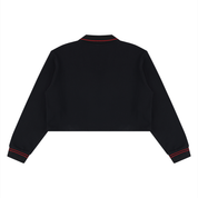 BROWN NAMEPLATE Women’s Crop Collared Sweatshirt