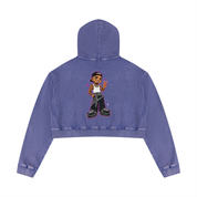ANIME BREEZY Women’s Mineral Washed Crop Hoodie