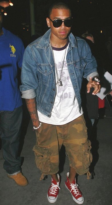 Chris Brown's Classic High Top Vans Sneakers