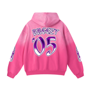 TEAM BREEZY INTERNATIONAL BLACKLETTER SUN-FADE PINK HOODIE