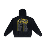 YELLOW FLASH Hand-Frayed Sunfade Zip Hoodie