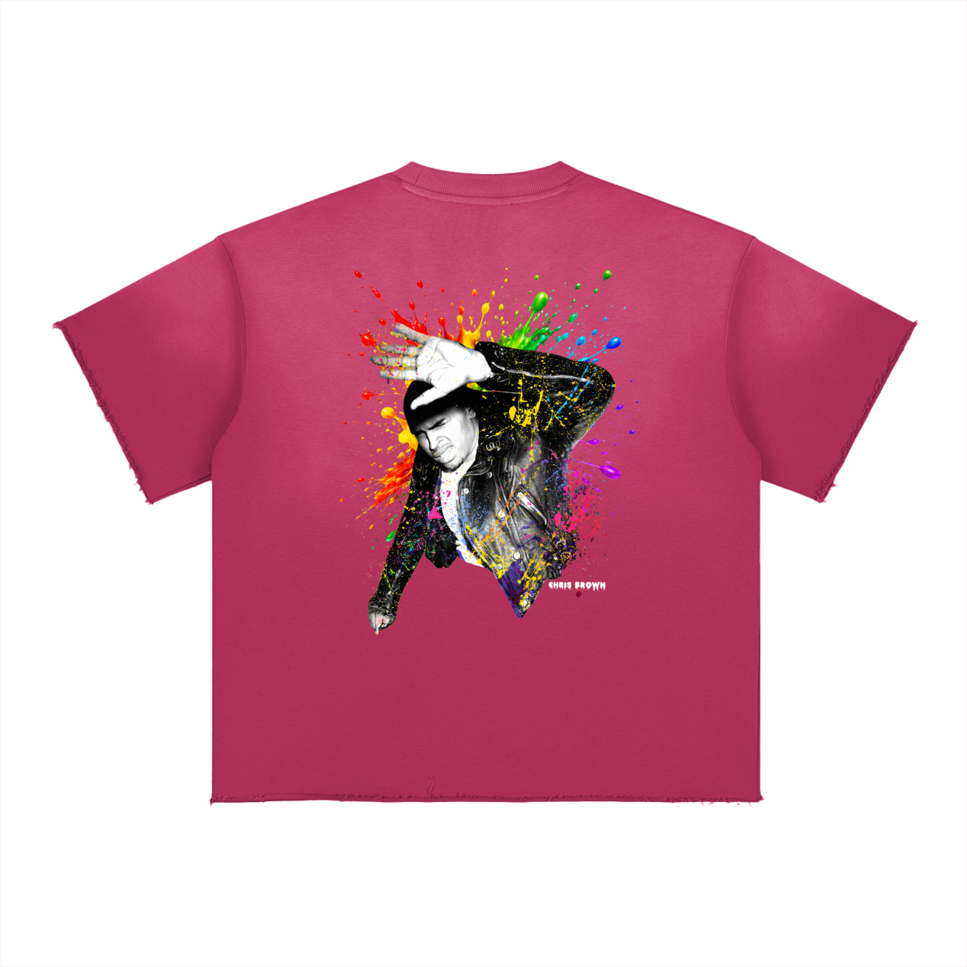 F.A.M.E. 15TH ANNIVERSARY SPLATTER Sun Fade Raw Edge S/S T-Shirt