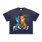 FAME 15TH ANNIVERSARY SPIRAL Sun Fade Raw Edge T-Shirt