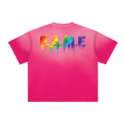 F.A.M.E. 15TH ANNIVERSARY SPLATTER Sun Fade Raw Edge S/S T-Shirt