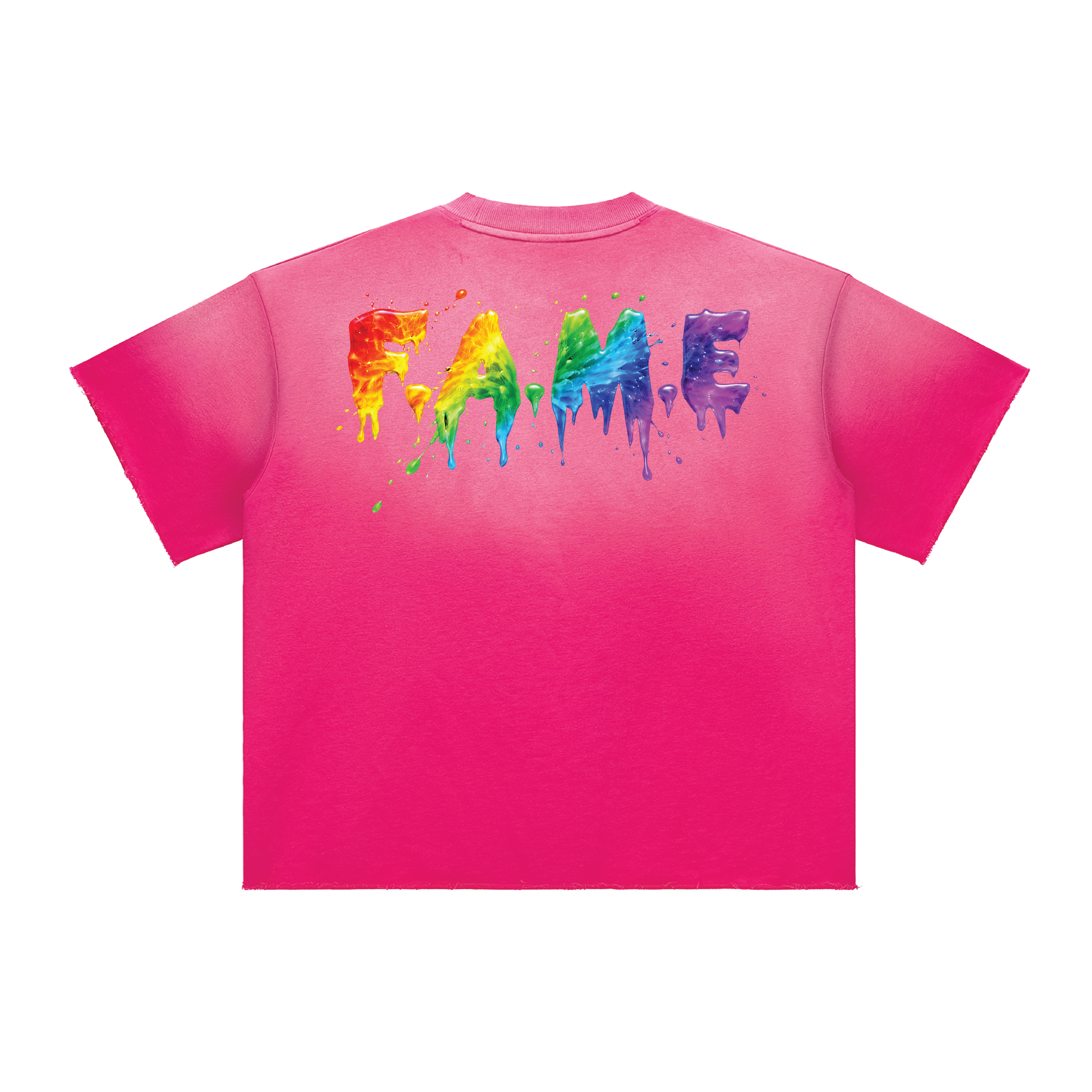 F.A.M.E. 15TH ANNIVERSARY SPLATTER Sun Fade Raw Edge S/S T-Shirt