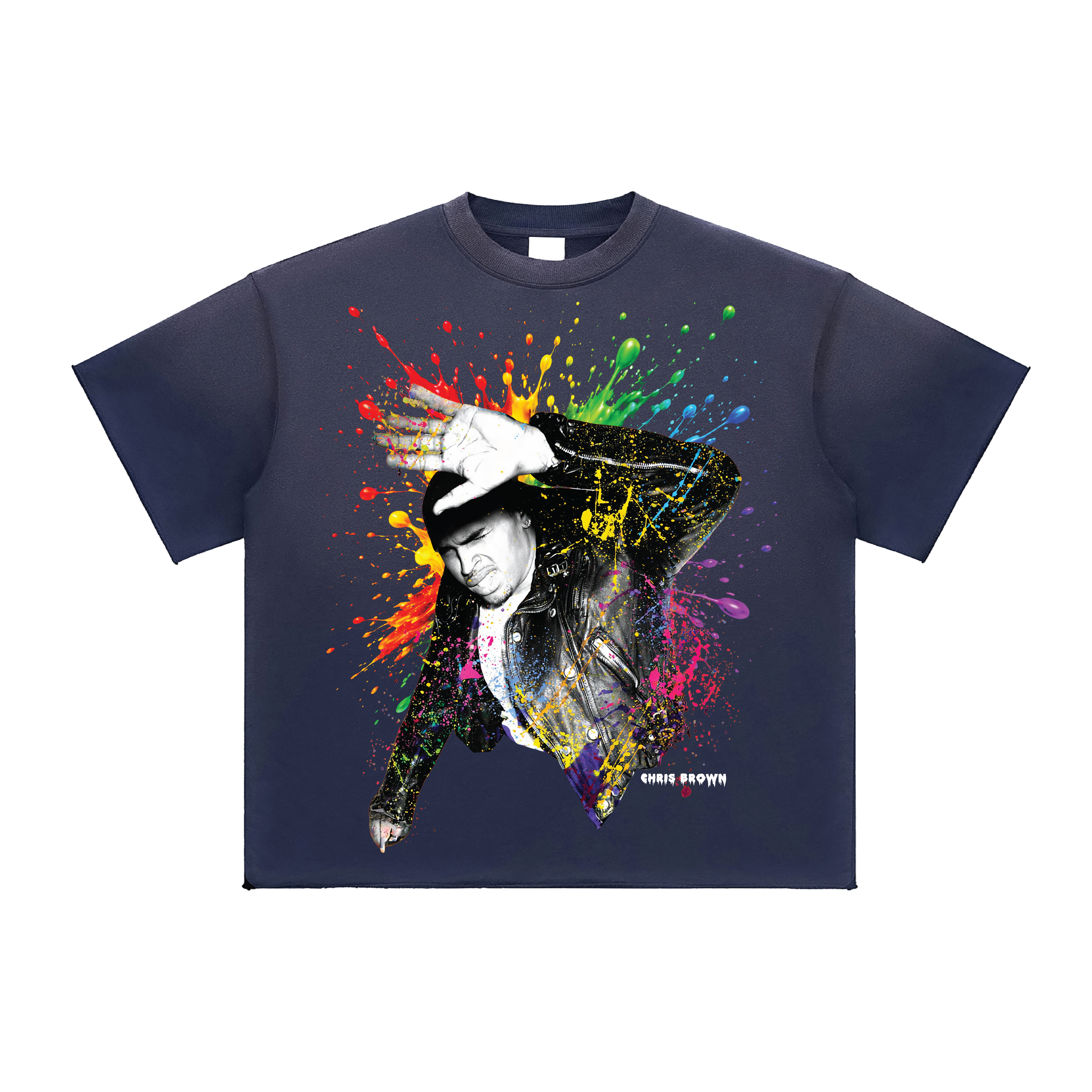 F.A.M.E. 15TH ANNIVERSARY SPLATTER Sun Fade Raw Edge S/S T-Shirt