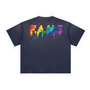 F.A.M.E. 15TH ANNIVERSARY SPLATTER Sun Fade Raw Edge S/S T-Shirt