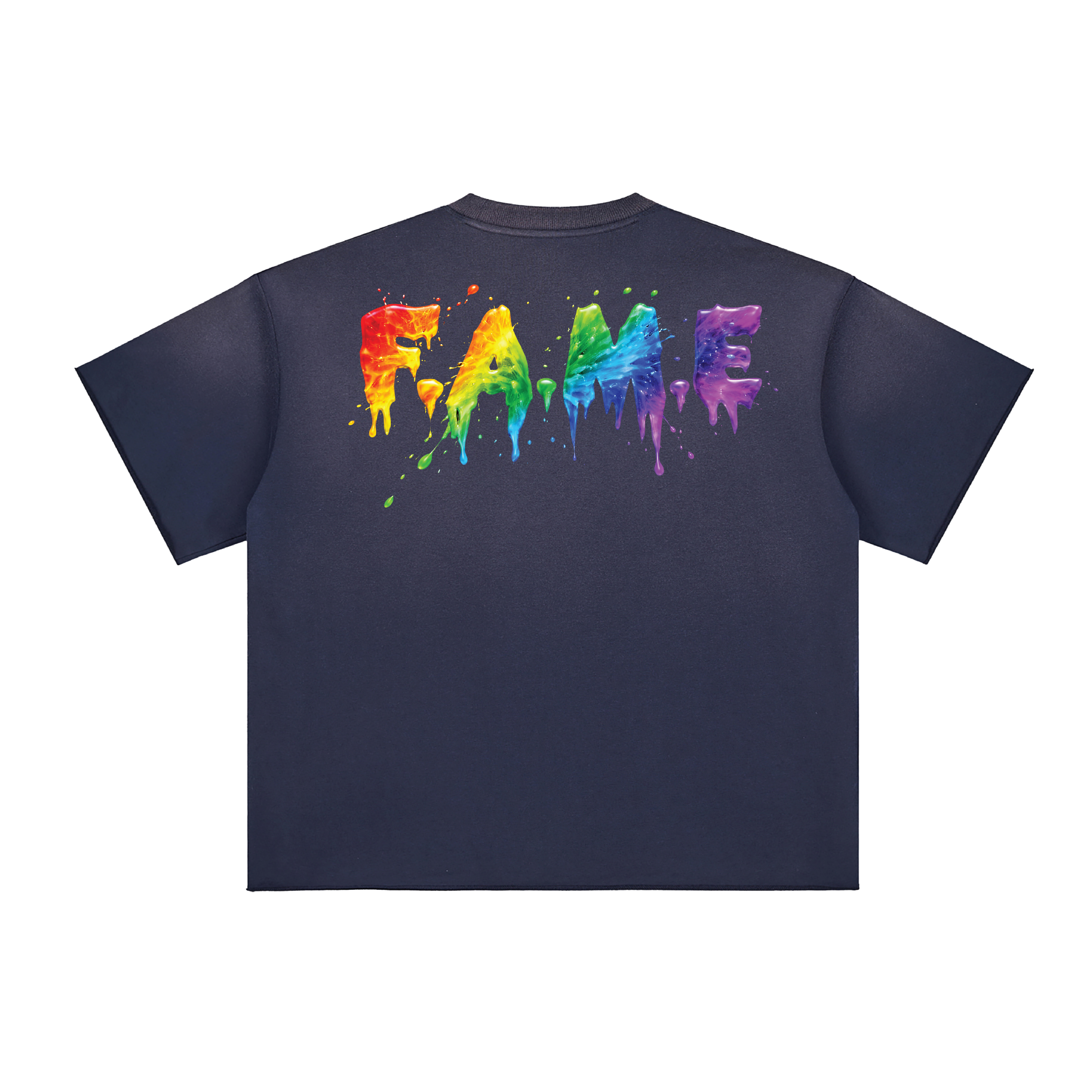 F.A.M.E. 15TH ANNIVERSARY SPLATTER Sun Fade Raw Edge S/S T-Shirt