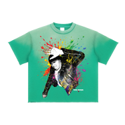 F.A.M.E. 15TH ANNIVERSARY SPLATTER Sun Fade Raw Edge S/S T-Shirt