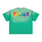 F.A.M.E. 15TH ANNIVERSARY SPLATTER Sun Fade Raw Edge S/S T-Shirt