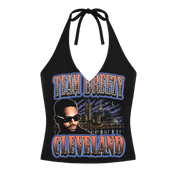 TEAM BREEZY REP YOUR CITY HALTER TOP W/ RHINESTONES