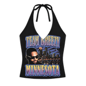 TEAM BREEZY REP YOUR CITY HALTER TOP W/ RHINESTONES