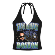 TEAM BREEZY REP YOUR CITY HALTER TOP W/ RHINESTONES