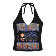 TEAM BREEZY REP YOUR CITY HALTER TOP W/ RHINESTONES