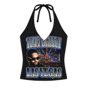 TEAM BREEZY REP YOUR CITY HALTER TOP W/ RHINESTONES
