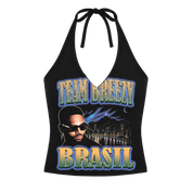 TEAM BREEZY REP YOUR CITY HALTER TOP W/ RHINESTONES