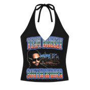 TEAM BREEZY REP YOUR CITY HALTER TOP W/ RHINESTONES