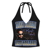 TEAM BREEZY REP YOUR CITY HALTER TOP W/ RHINESTONES