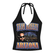 TEAM BREEZY REP YOUR CITY HALTER TOP W/ RHINESTONES