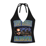 TEAM BREEZY REP YOUR CITY HALTER TOP W/ RHINESTONES
