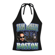 TEAM BREEZY REP YOUR CITY HALTER TOP W/ RHINESTONES