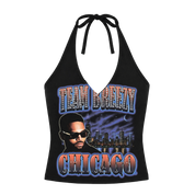 TEAM BREEZY REP YOUR CITY HALTER TOP W/ RHINESTONES
