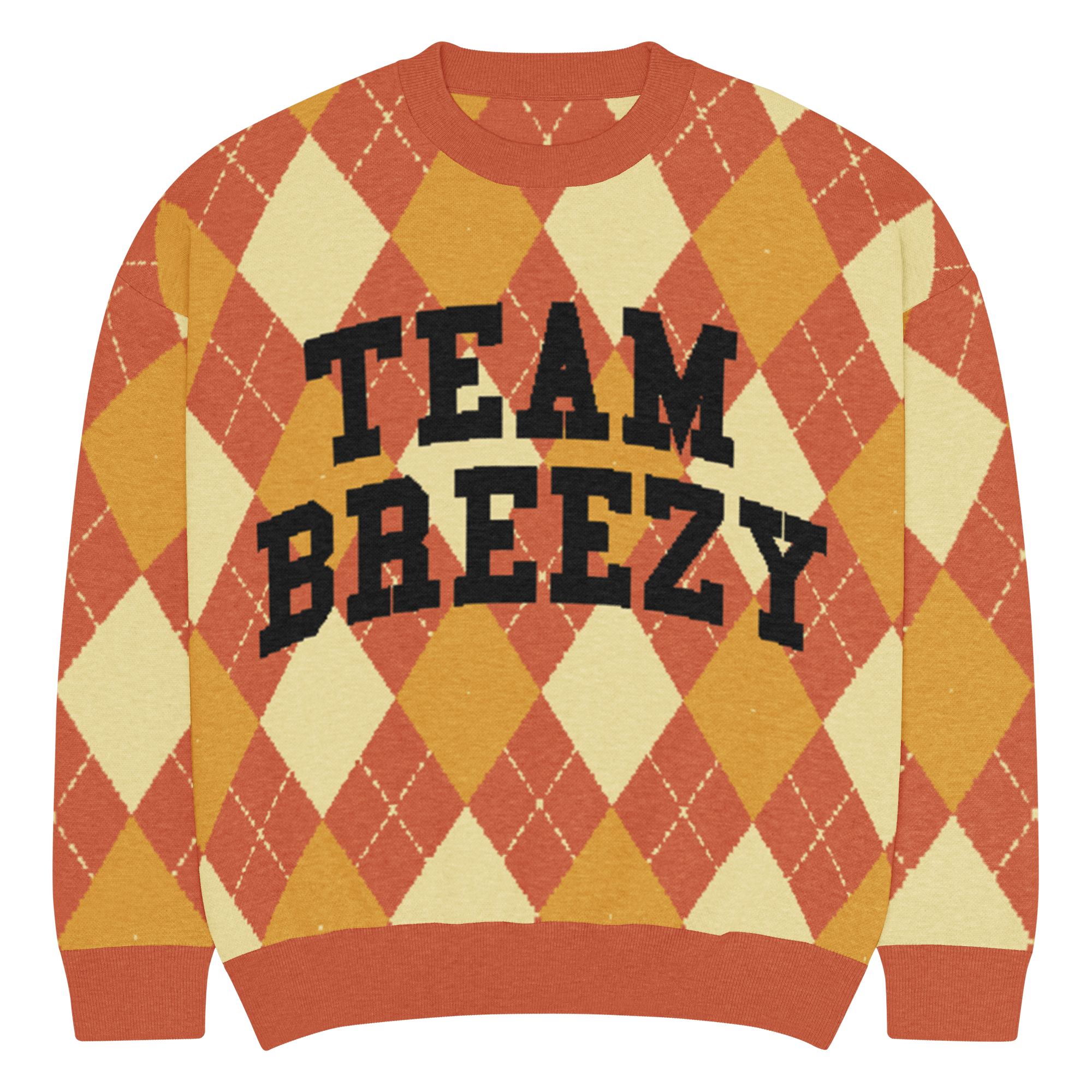 TEAM BREEZY ARGYLE KNIT UNISEX SWEATSHIRT