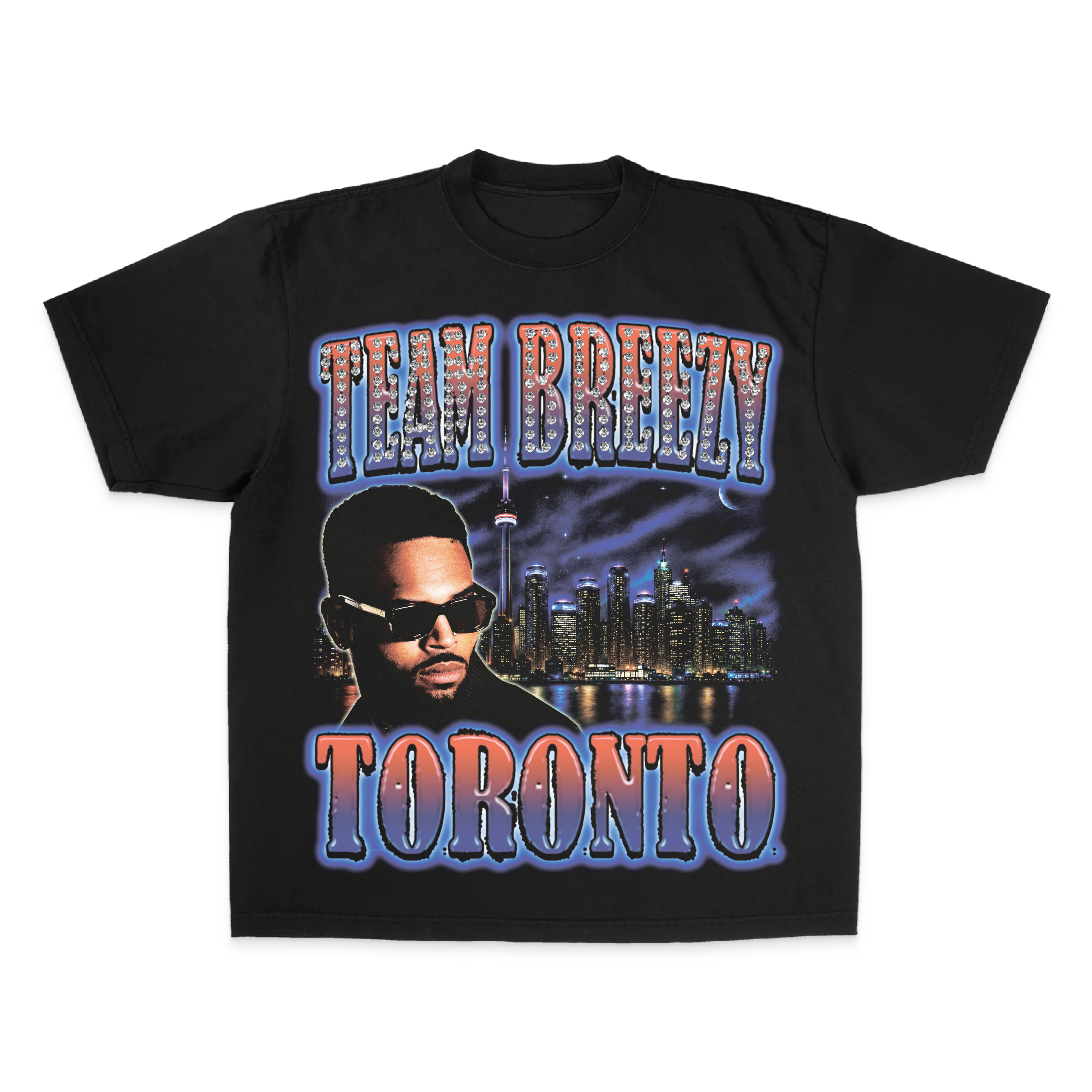 TEAM BREEZY REP YOUR CITY S/S T-SHIRT W/ RHINESTONES