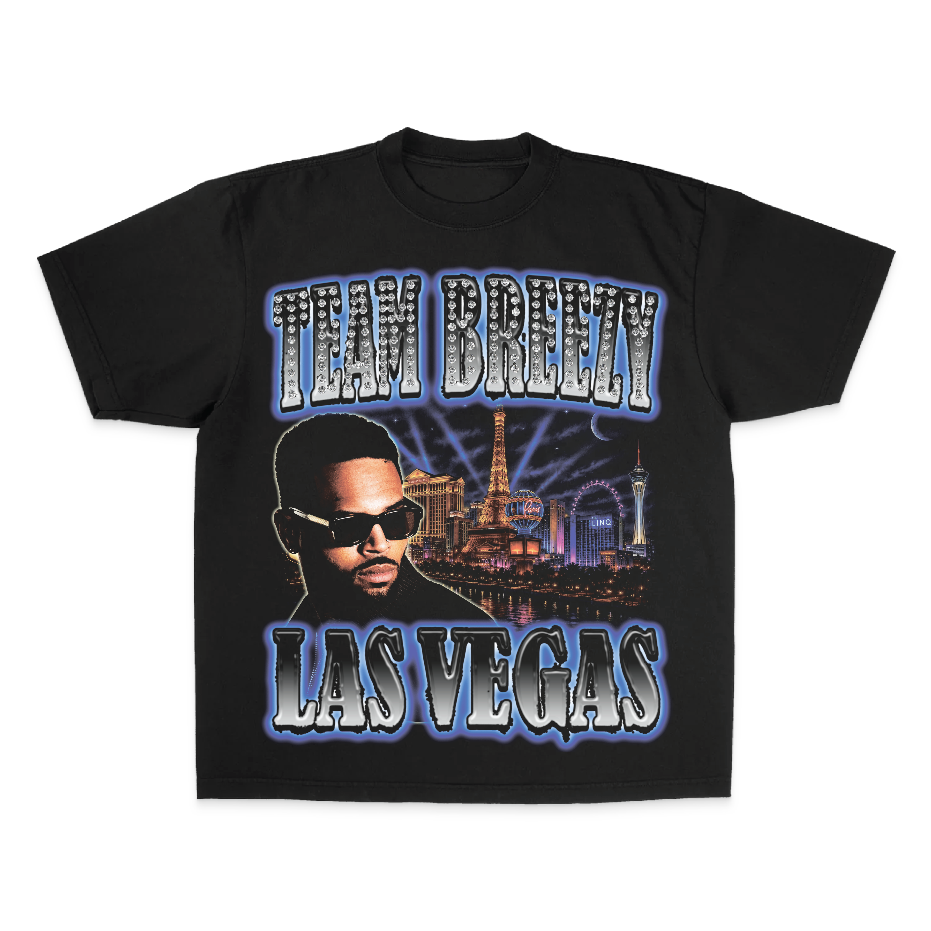 TEAM BREEZY REP YOUR CITY S/S T-SHIRT W/ RHINESTONES