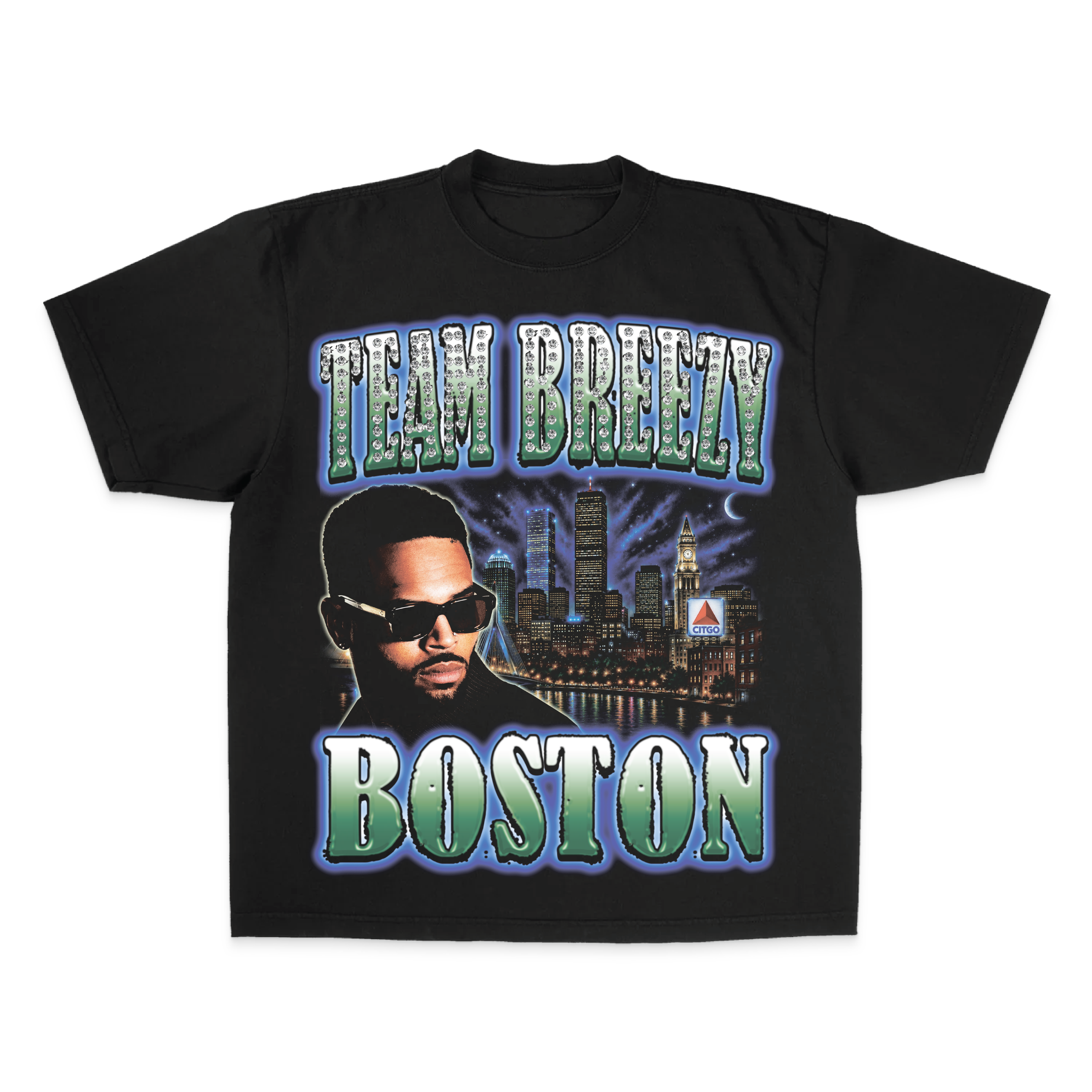 TEAM BREEZY REP YOUR CITY S/S T-SHIRT W/ RHINESTONES