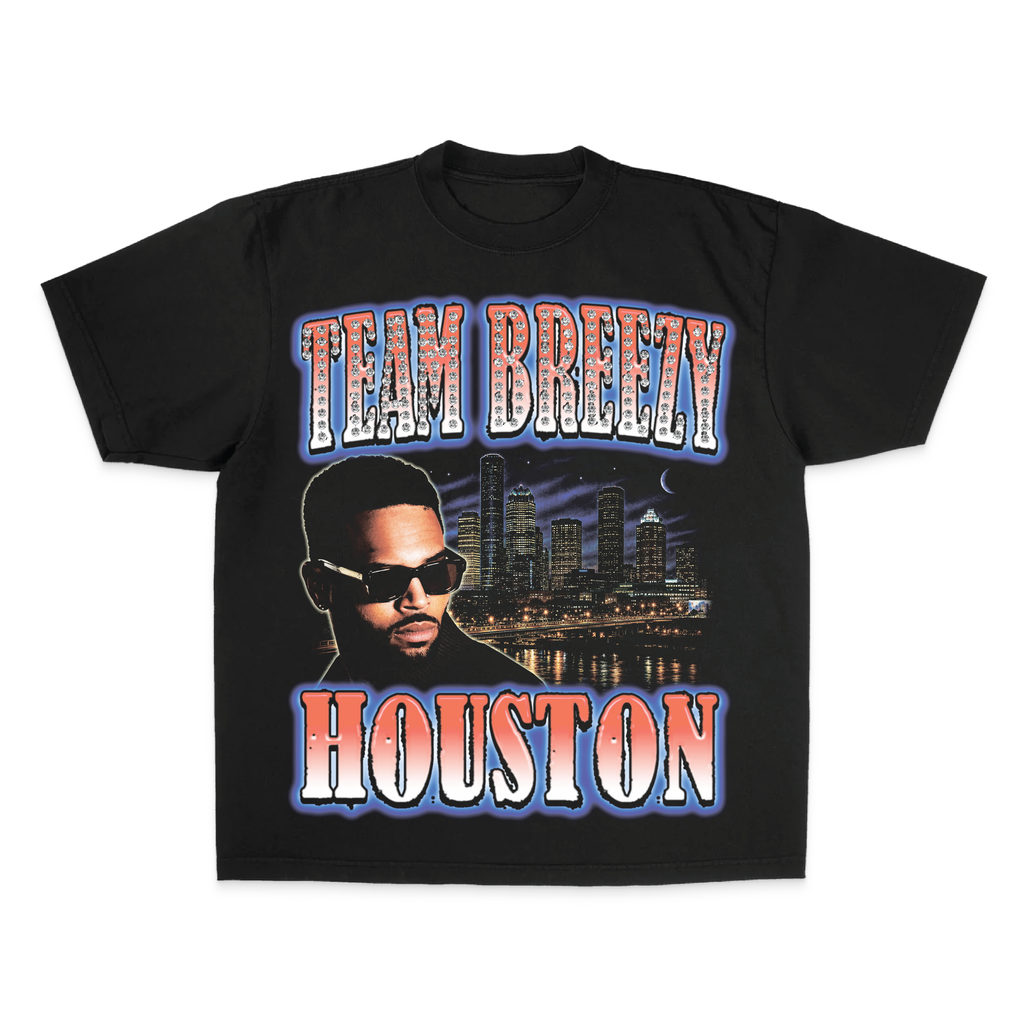 TEAM BREEZY REP YOUR CITY S/S T-SHIRT W/ RHINESTONES