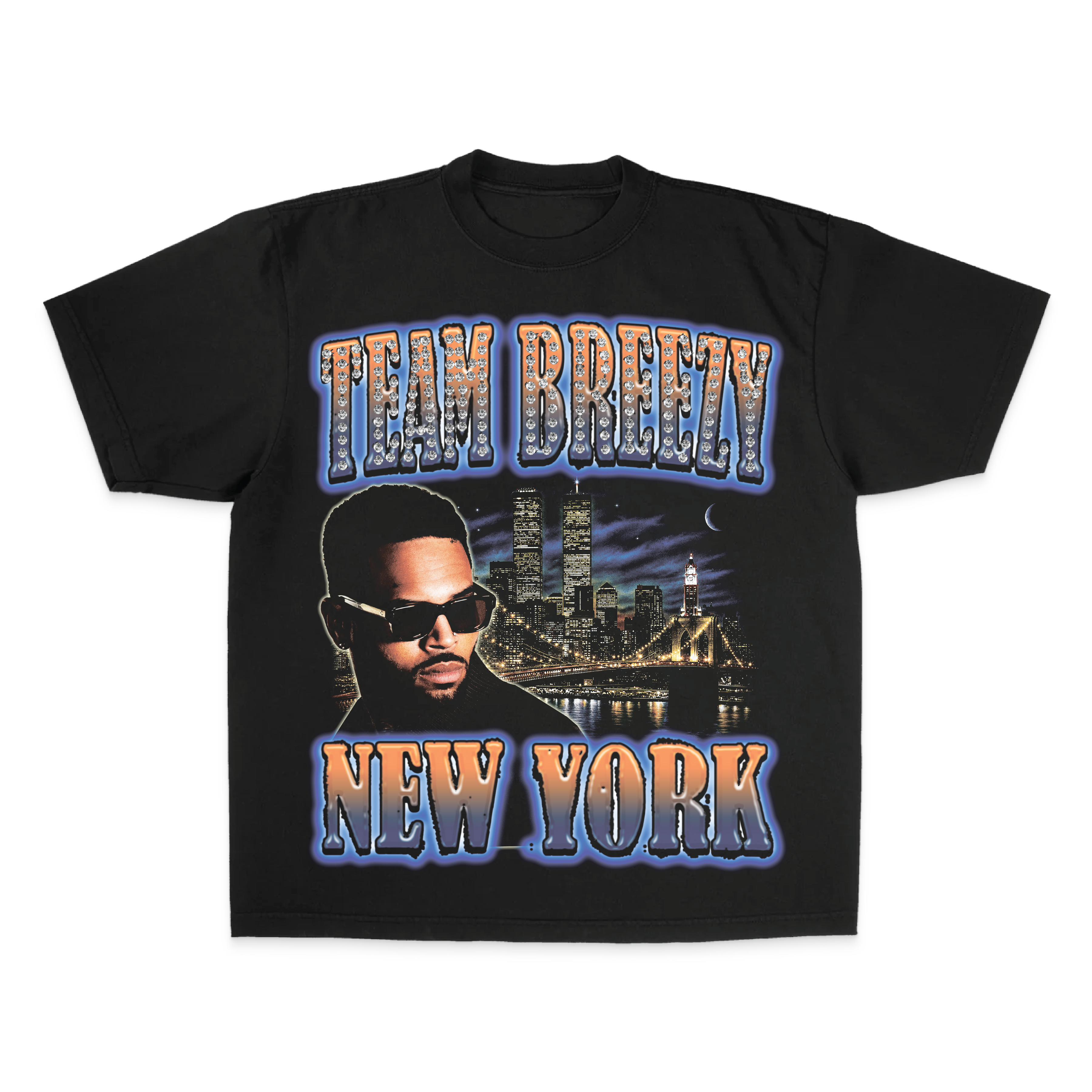 TEAM BREEZY REP YOUR CITY S/S T-SHIRT W/ RHINESTONES