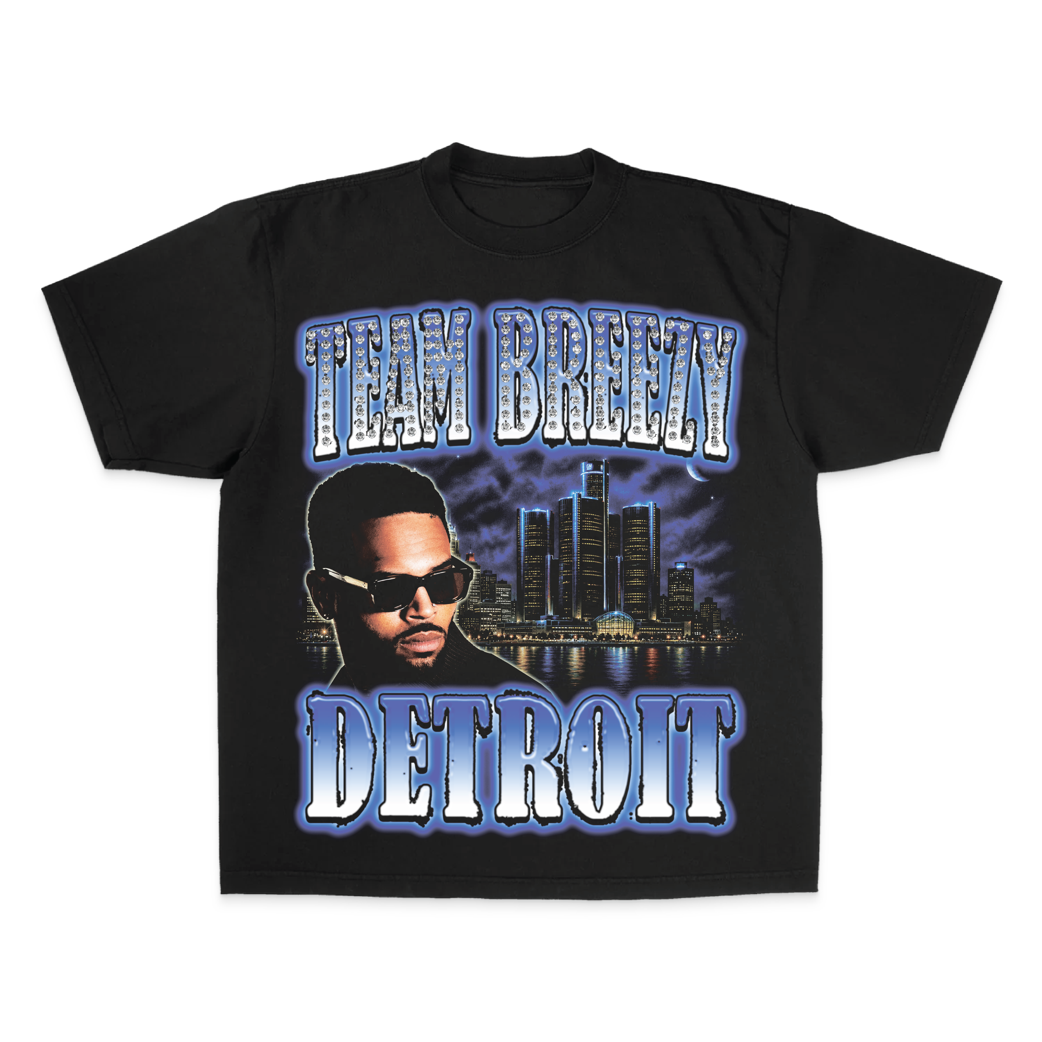 TEAM BREEZY REP YOUR CITY S/S T-SHIRT W/ RHINESTONES