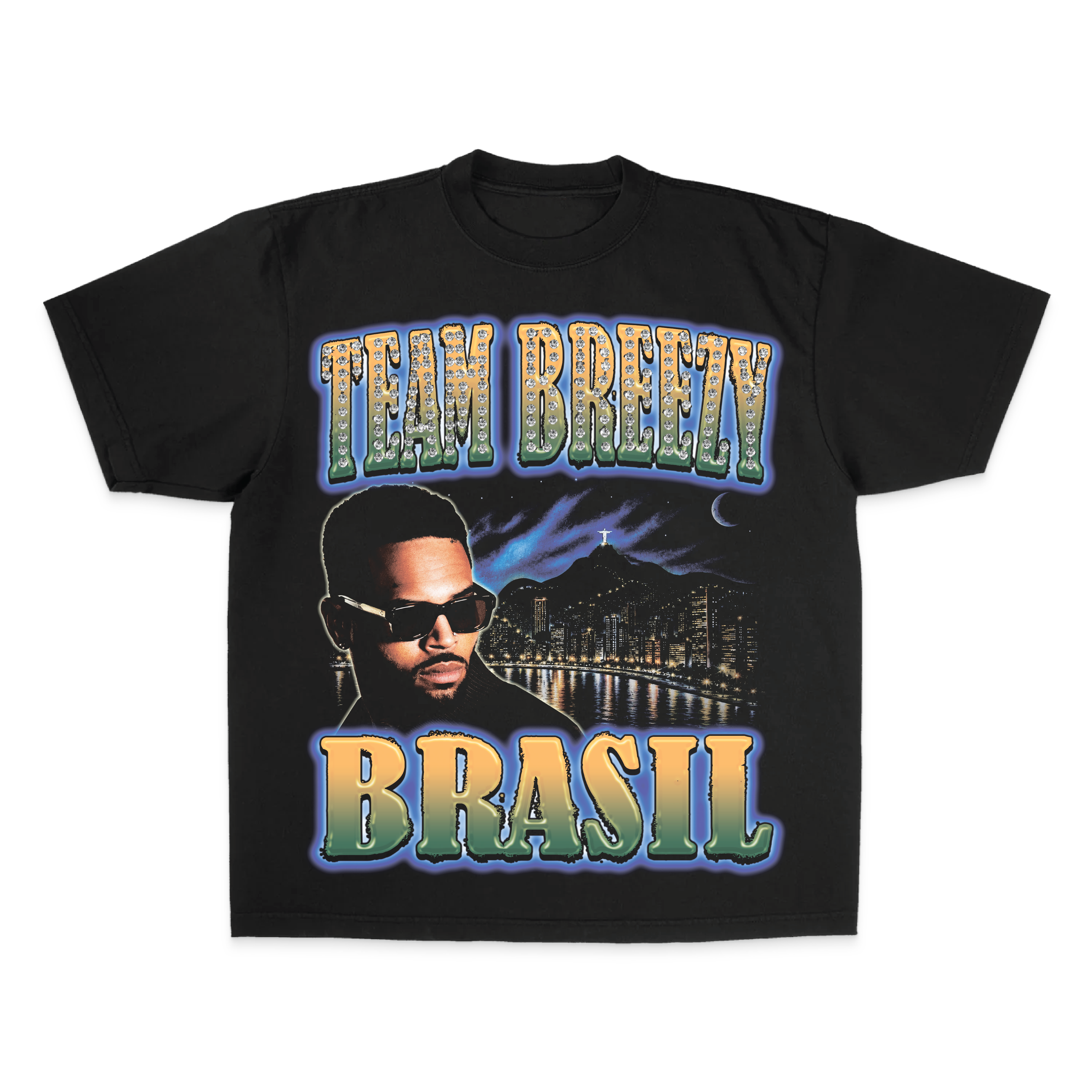 TEAM BREEZY REP YOUR CITY S/S T-SHIRT W/ RHINESTONES