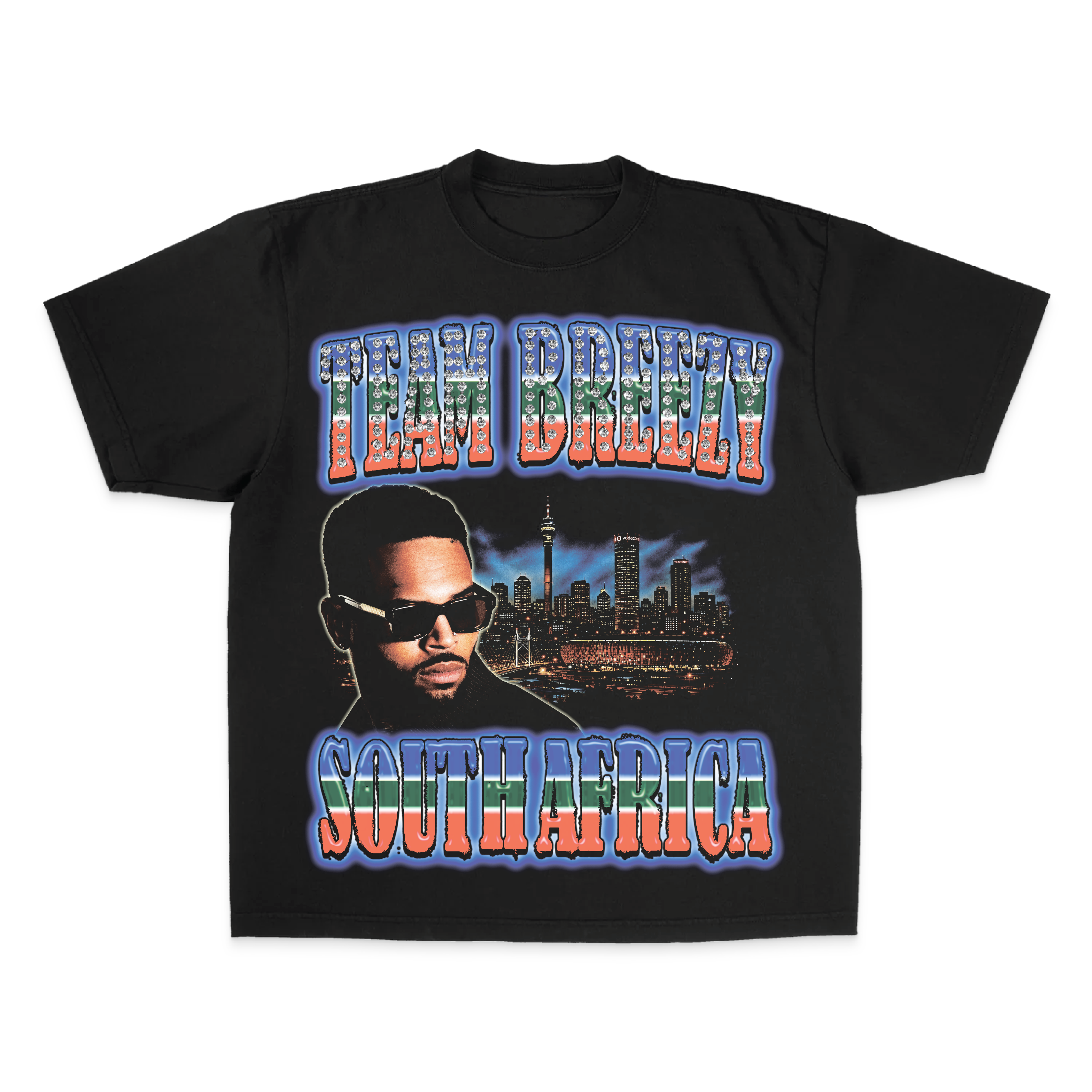 TEAM BREEZY REP YOUR CITY S/S T-SHIRT W/ RHINESTONES
